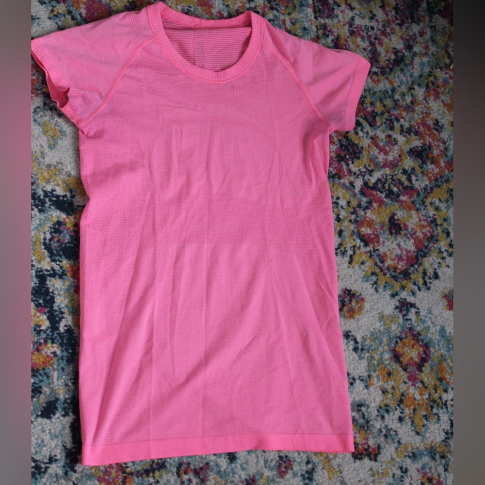 Pink Lululemon Short Sleeve Top!